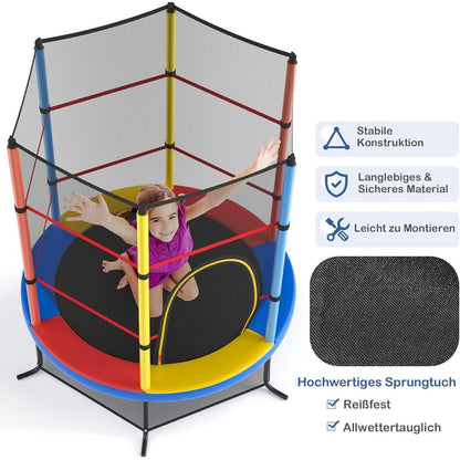 Gartentrampolin 165cm mit Netz & Randabdeckung – Kindertrampolin
