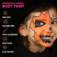 Kinderschminke Set 19 Farben Wasserbasis Halloween