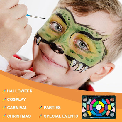 Kinderschminke Set 19 Farben Halloween Gesichts- und Körperfarben
