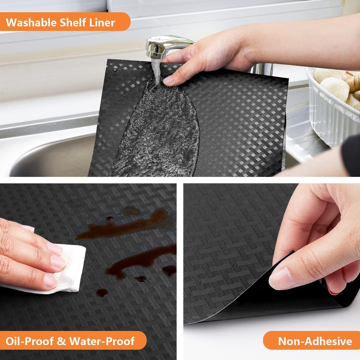 Schubladenmatte EVA Antirutschmatte wasserdicht schneidbar 44x600cm Schwarz