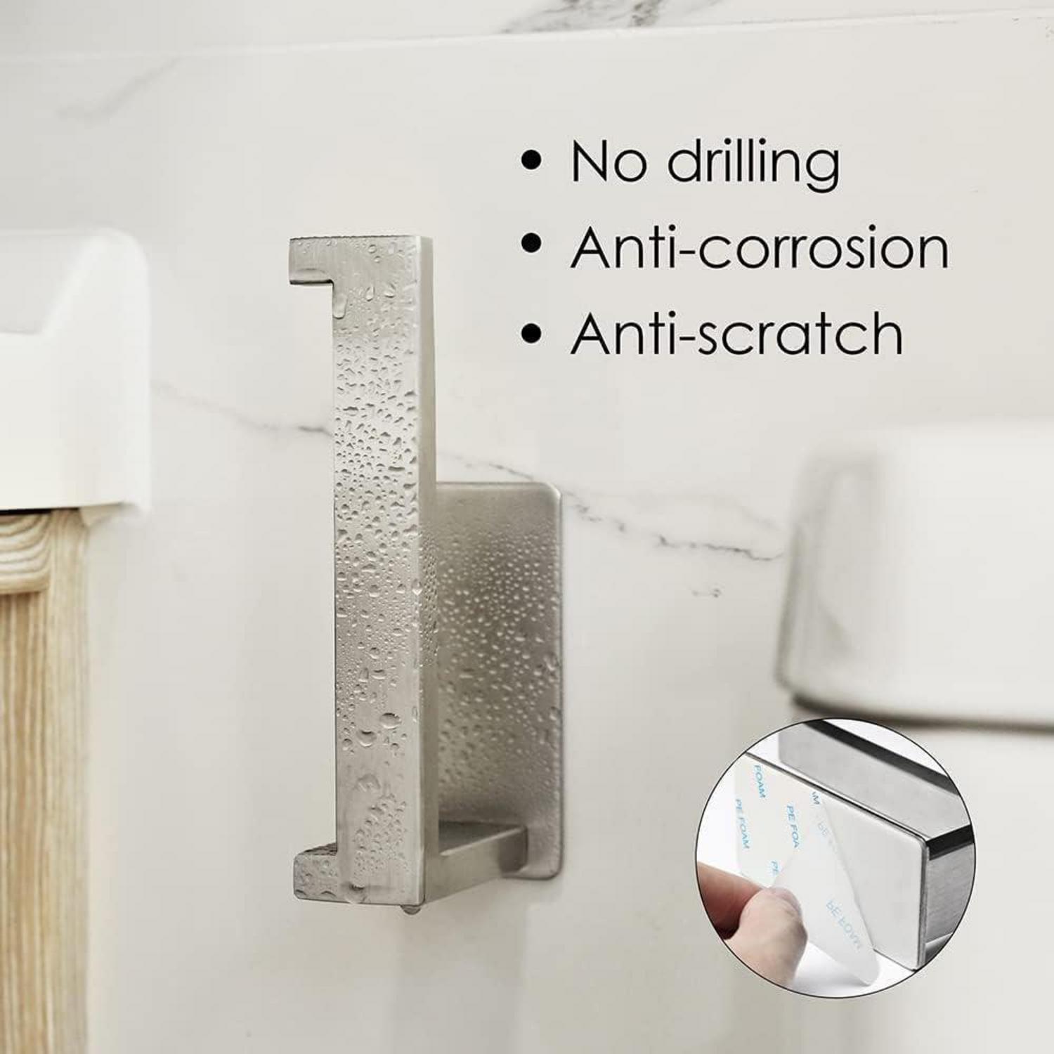 Toilettenpapierhalter Edelstahl Selbstklebend Rostfrei Silber