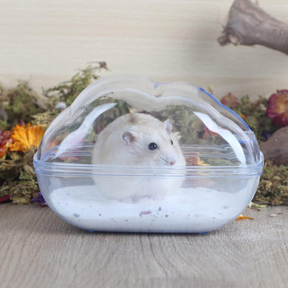 Transparentes Hamster Sandbad Badezimmer mit Schaufel - Chinchilla, Goldene Bären, Gerbil - Blau M
