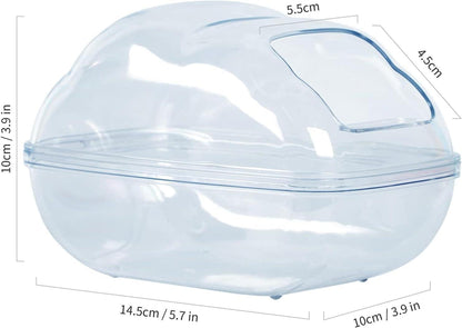 Hamster Sand Badezimmer Sandkasten Transparent Blue M