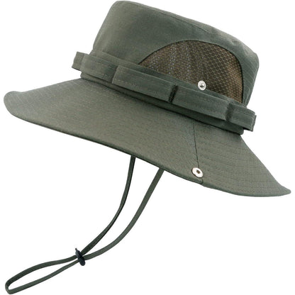 Damen Sonnenhut Safarihut Outdoor Sommer UV Schutz Beige