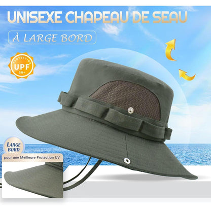 Damen Sonnenhut Safarihut Outdoor Sommer UV Schutz Beige