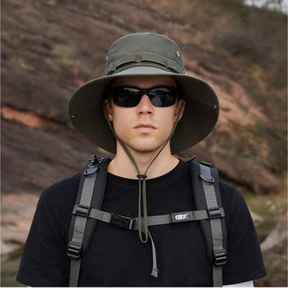 Damen Sonnenhut Safarihut Outdoor Sommer UV Schutz Beige