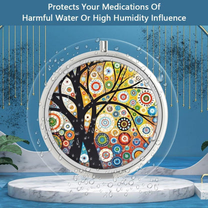 Pillendose 3 Fächer tragbar Metall Organizer Medikamente