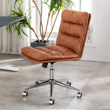 Ergonomischer Schreibtischstuhl Höhenverstellbar Polsterstuhl Braun