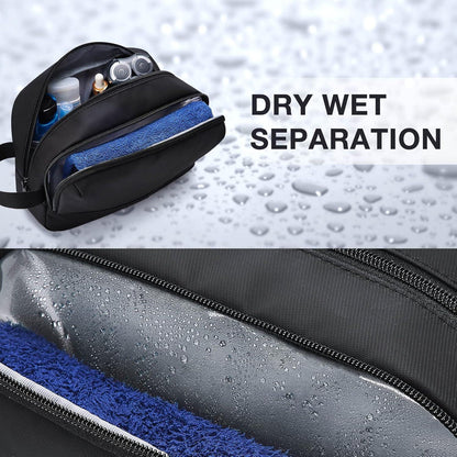 Männer Reise Kulturtasche Wasserdicht Dopp Kit Schwarz