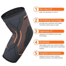 ACWOO Ellenbogenbandage für Damen Herren - Orange - 1er Pack
