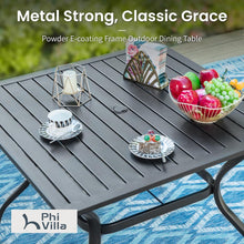 Gartenmöbel-Set 4 Stühle Tisch Metall Wetterfest Schwarz