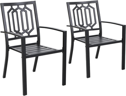 Gartenmöbel Set 4 Personen Metall Gartentisch mit Stühlen Outdoor