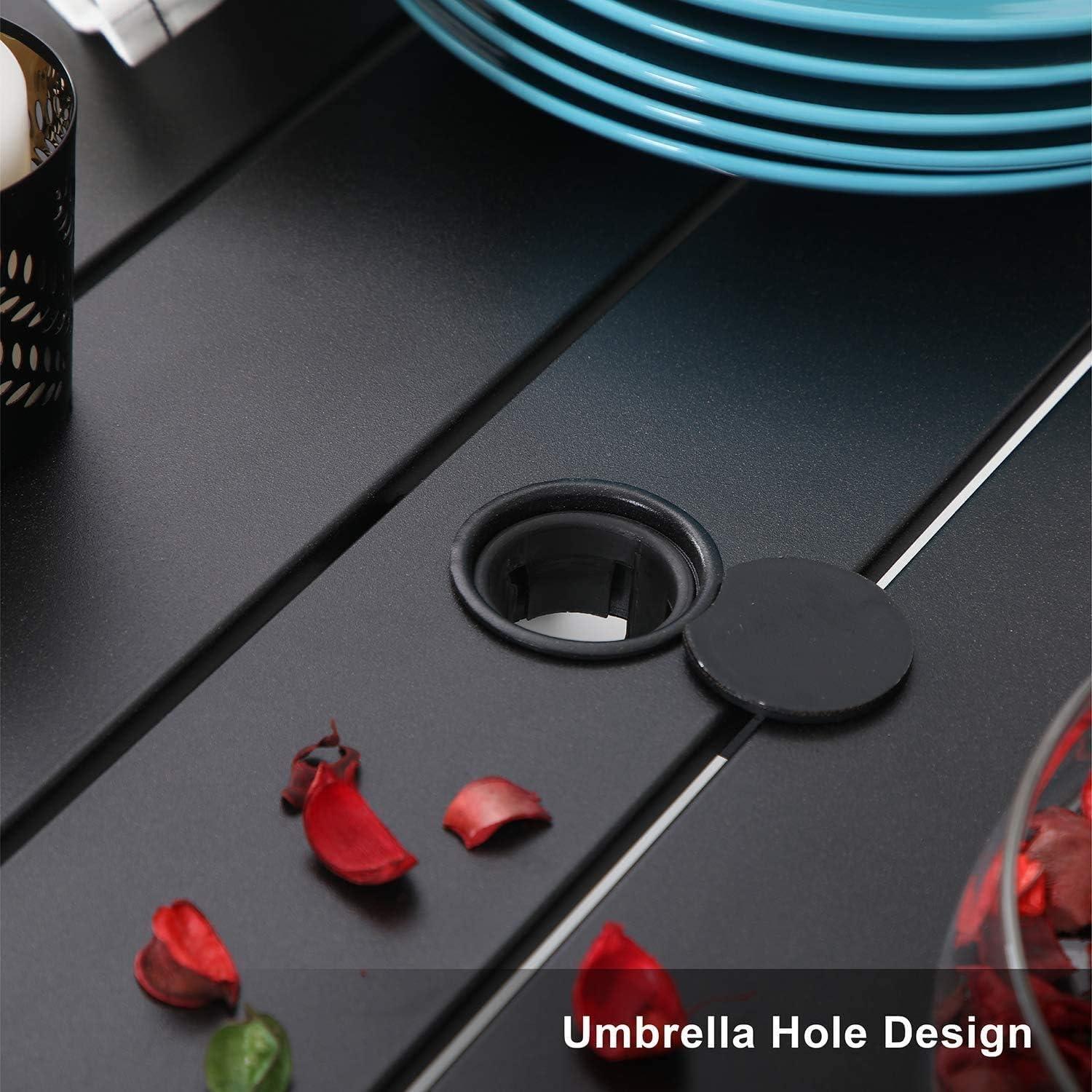 Gartenmöbel Set 4 Personen Gartentisch Stühlen Metall Outdoor Bistro
