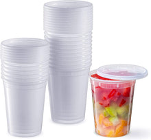 24er Set Aufbewahrungsbecher mit Deckel 950ml Wiederverwendbar
