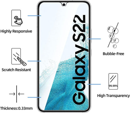 Panzer Glas Samsung Galaxy S22 5G Displayschutz 3er Pack 9H