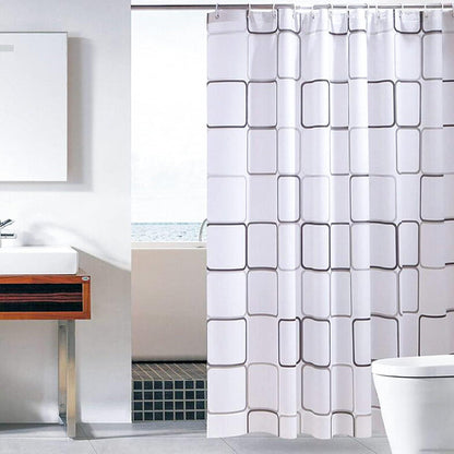 juingio Duschvorhang weiß wasserdicht schimmelresistent 180x200cm mit 12 Haken