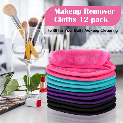 Wiederverwendbare Make-up-Entferner-Pads 12er Set, sofortiger Schmutzabbau