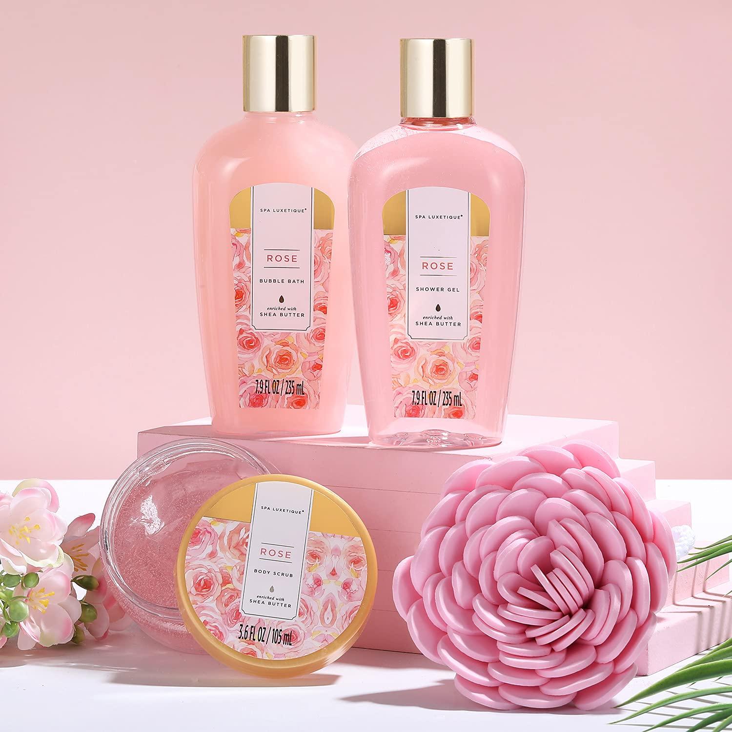 Geschenkkorb SPA LUXETIQUE 12 tlg. Bade Geschenkset Rosenduft