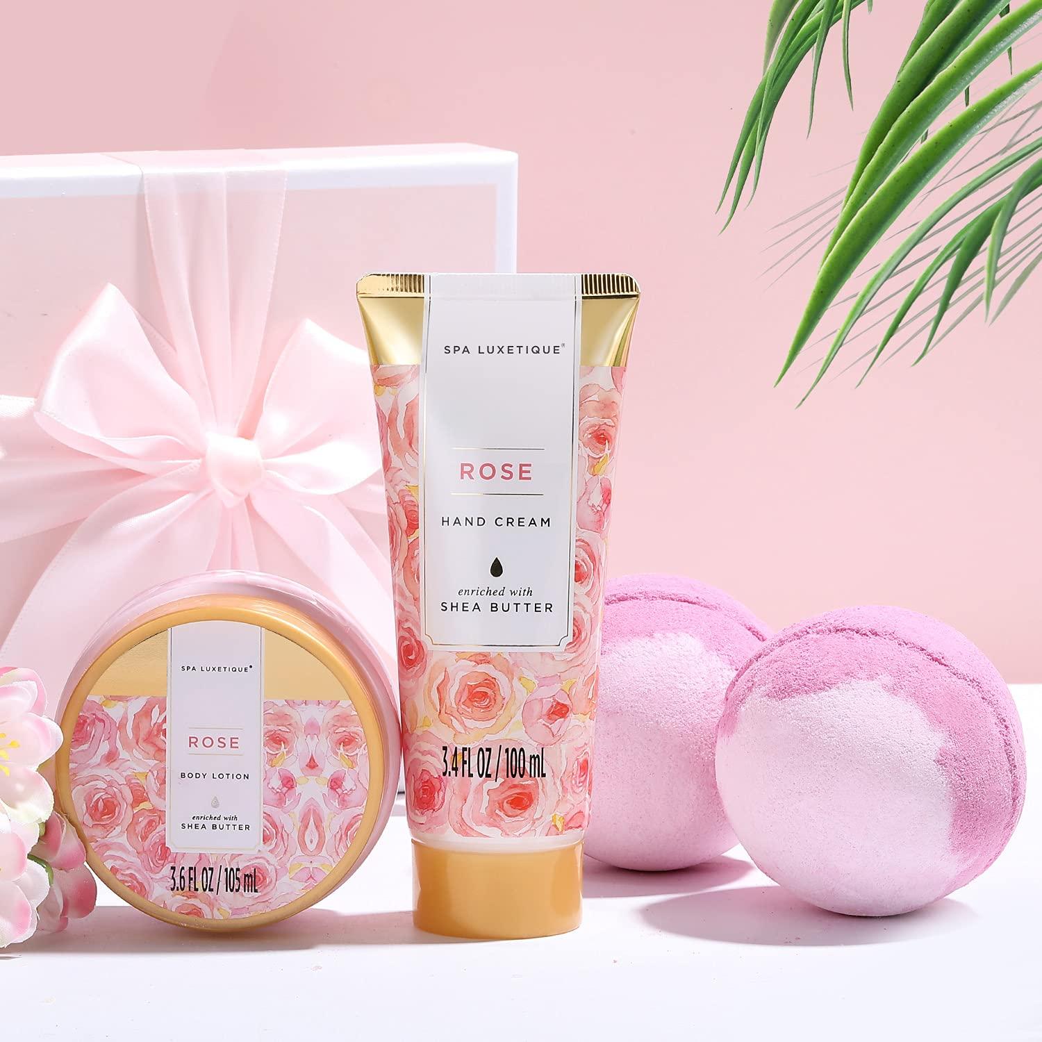 Geschenkkorb SPA LUXETIQUE Bade Geschenkset Rosenduft Wellness