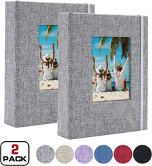 Fotoalbum Klein 10x15 Fotos 2 Pack Leinen Cover mit