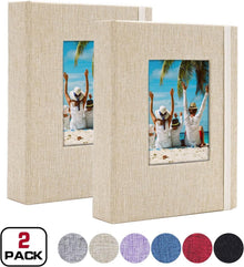 Vienrose Fotoalben Klein 10x15 Fotos 2 Pack Leinen Cover