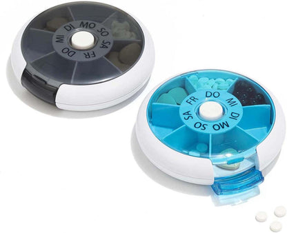 Tragbare Pillendose 7 Tage Rund Medikamentenbox Klein