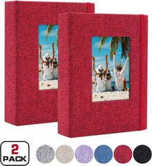 Vienrose Kleine Fotoalben 10x15 Fotos 2er Pack Leinen Cover