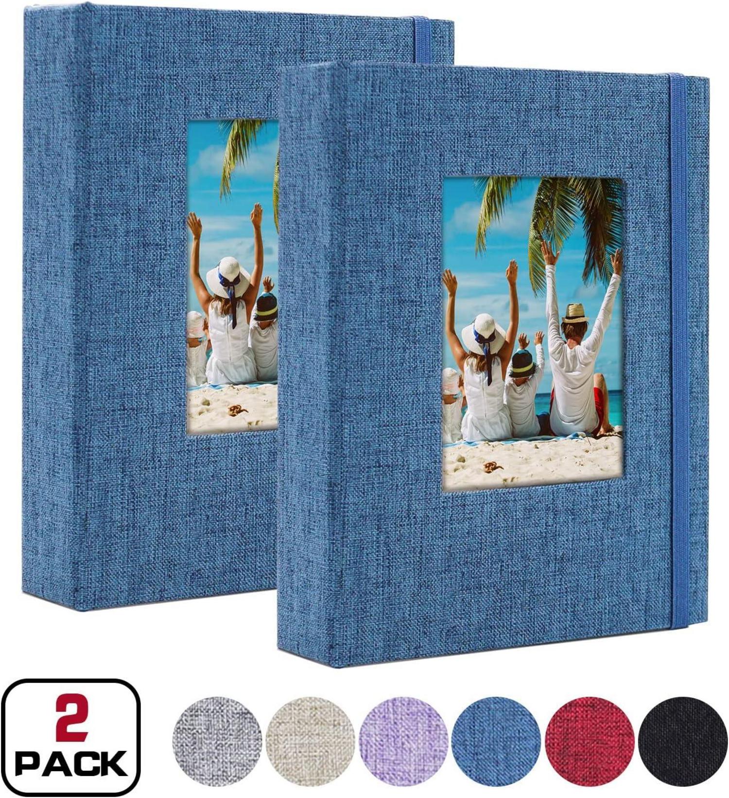 Fotoalbum Klein 10x15 Fotos 2er Pack Cover Leinen