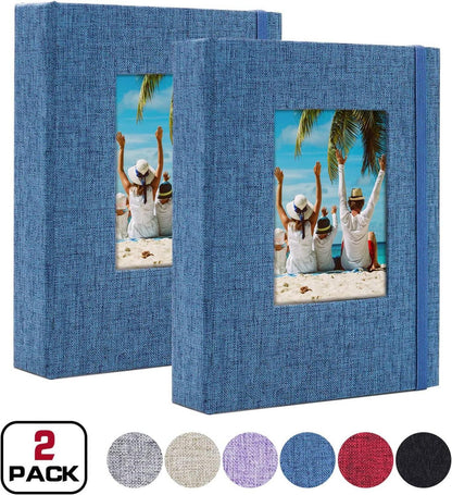 Fotoalbum Klein 10x15 Fotos 2er Pack Cover Leinen