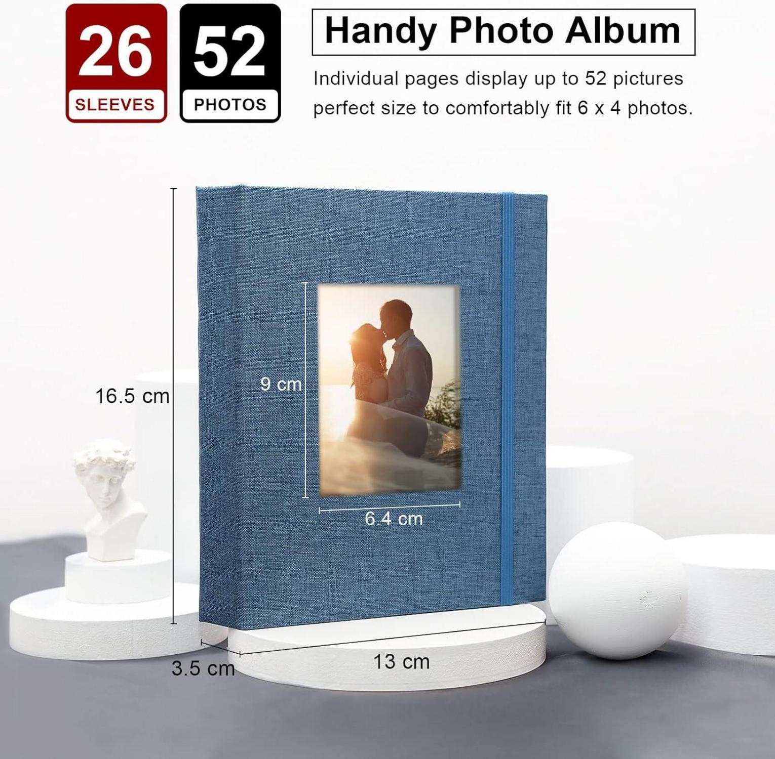 Fotoalbum Vienrose Klein Leinen Cover 10x15 Fotos 2er Pack
