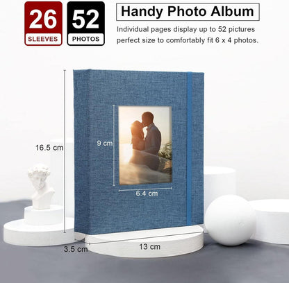 Fotoalbum Vienrose Klein Leinen Cover 10x15 Fotos 2er Pack