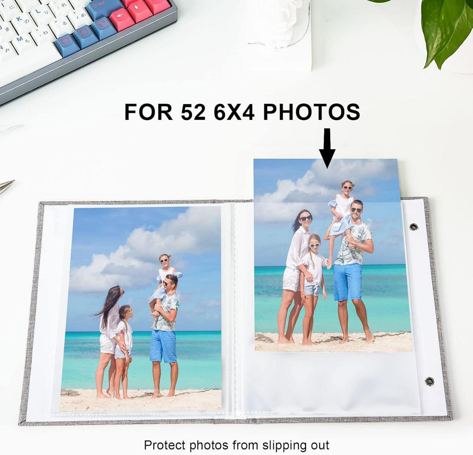 Fotoalben Klein 10x15 Fotos 2er Pack Leinen Cover Frontfenster 26