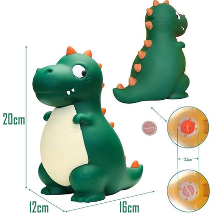 Dino Spardose für Kinder Grün PVC Sicher