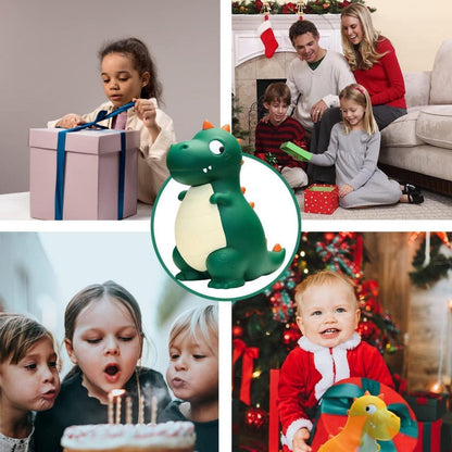 Dino Spardose für Kinder Grün PVC Sicher