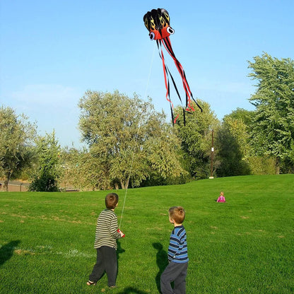 HONBO Octopus Dragon Kite Rainbow Easy Flyer Outdoor Game Activity Toy