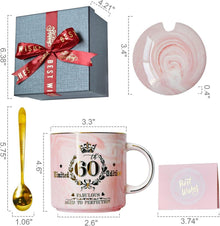 Geschenk 60 Geburtstag Frau Kaffeetasse 400ml Rosa Marmor
