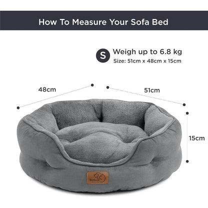 Premium Katzenbett waschbar Katzen Bettchen 51x48x15cm grau