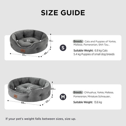 Premium Katzenbett waschbar Katzen Bettchen 51x48x15cm grau