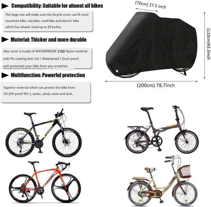 Fahrradgarage Abdeckung Wasserdicht Nylon Hochwertig 200x110x70 cm Schutzhülle