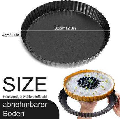 32cm Tarteform Quicheform Kohlenstoffstahl Non-stick