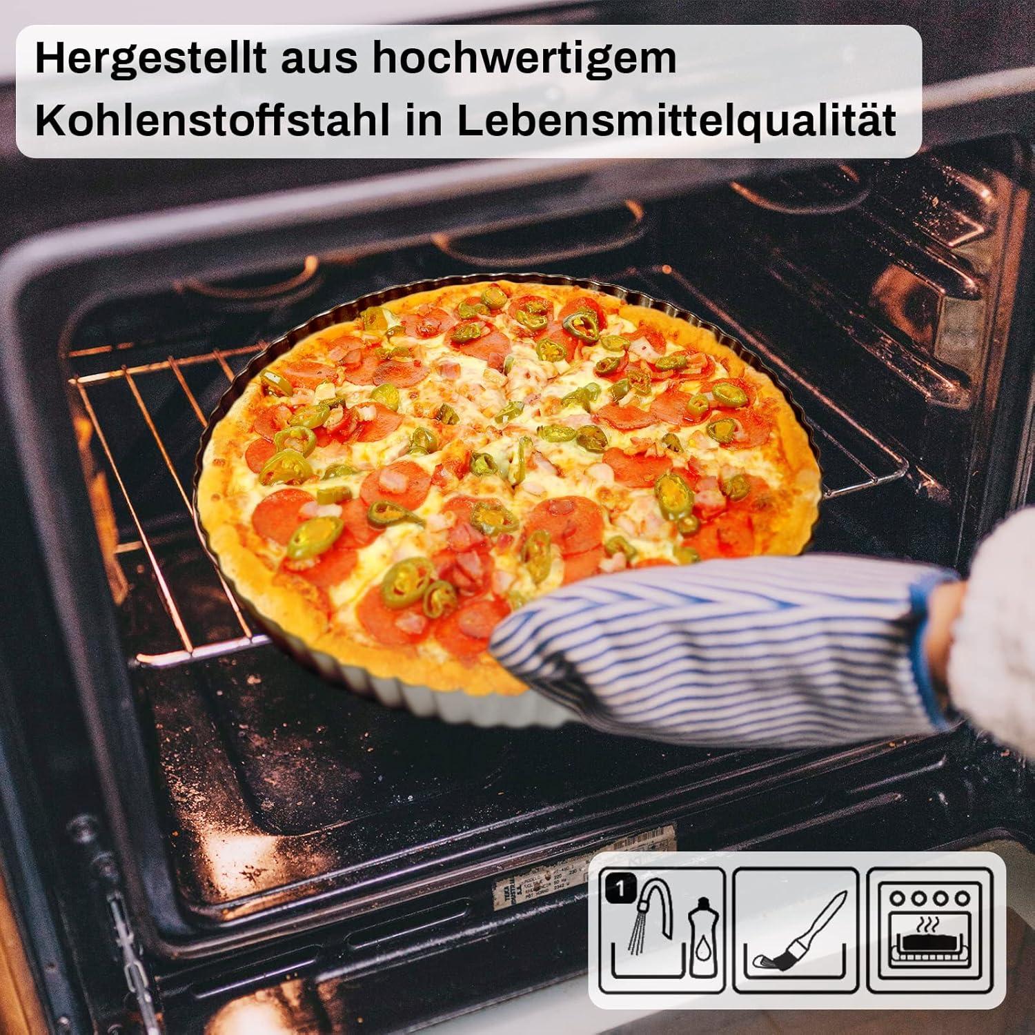 Tarteform Quicheform Non-stick Kohlenstoffstahl mit abnehmbarem Boden 32cm