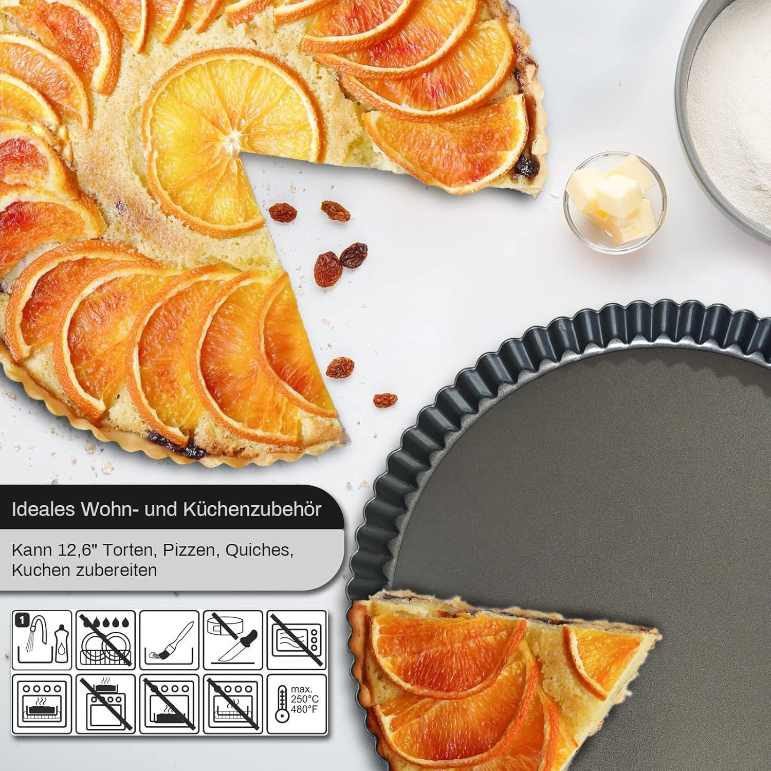 Tarteform Quicheform Obstku chenform 32cm Antihaftplatte
