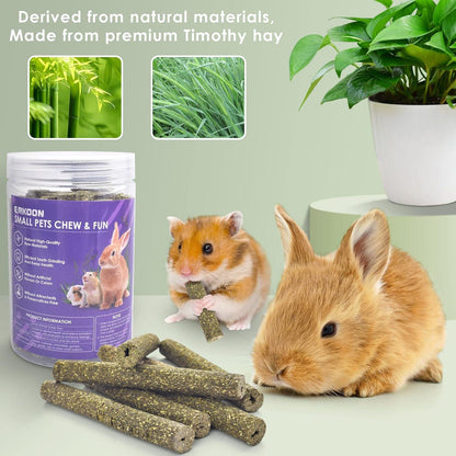 38 Stück Timothy Heu Sticks Kauspielzeug für Kleintiere