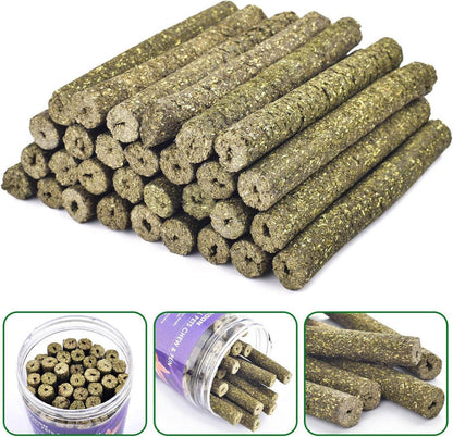 38 Stück Timothy Heu Sticks für Kleintiere Zähnepflege Leckerli