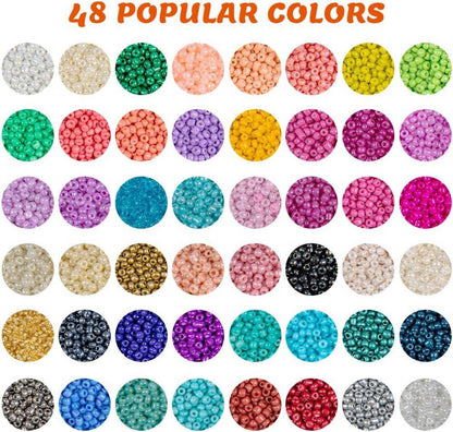Perlen Set 35000 Stück - DIY Schmuckherstellung in 48 Farben