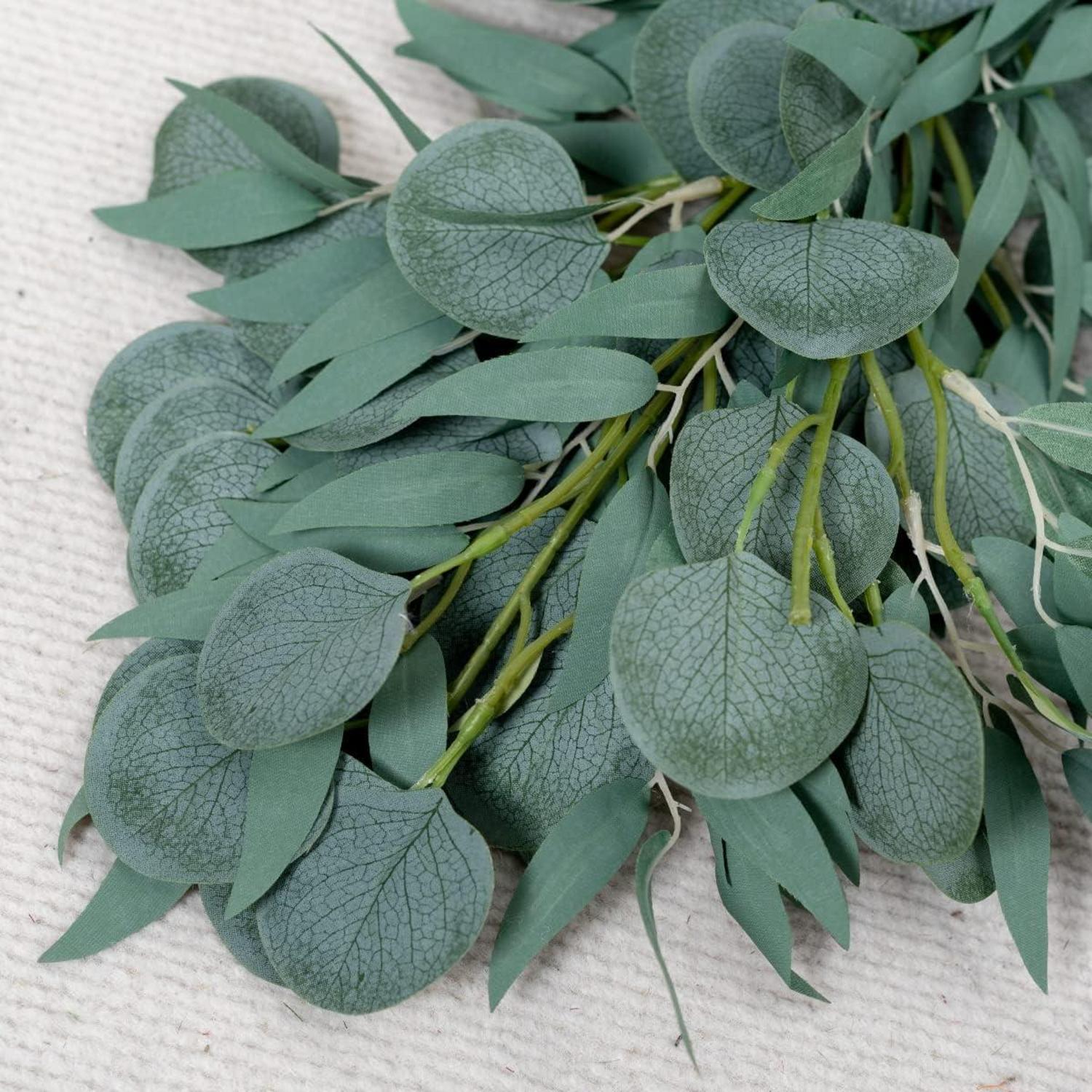 Künstliche Eukalyptus Girlande 2er Pack Grün 6.56FT Blätter