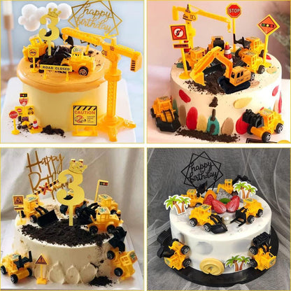 Bagger Tortendeko Baustelle 3 Jahre Geburtstag Junge 20 Stück Kuchen Deko
