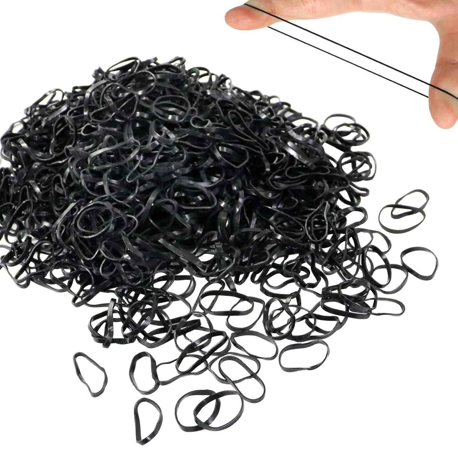 Mini Haargummis 1100 Stück Kleine Elastische Haarbänder Schwarz