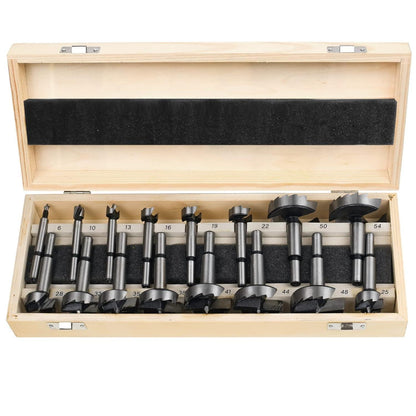 Forstnerbohrer Set 16tlg für Holz Ø6-54mm mit Holzkasten