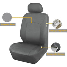 Autositzbezüge Komplettset Universal Grau Polyester Niedriger Rücken